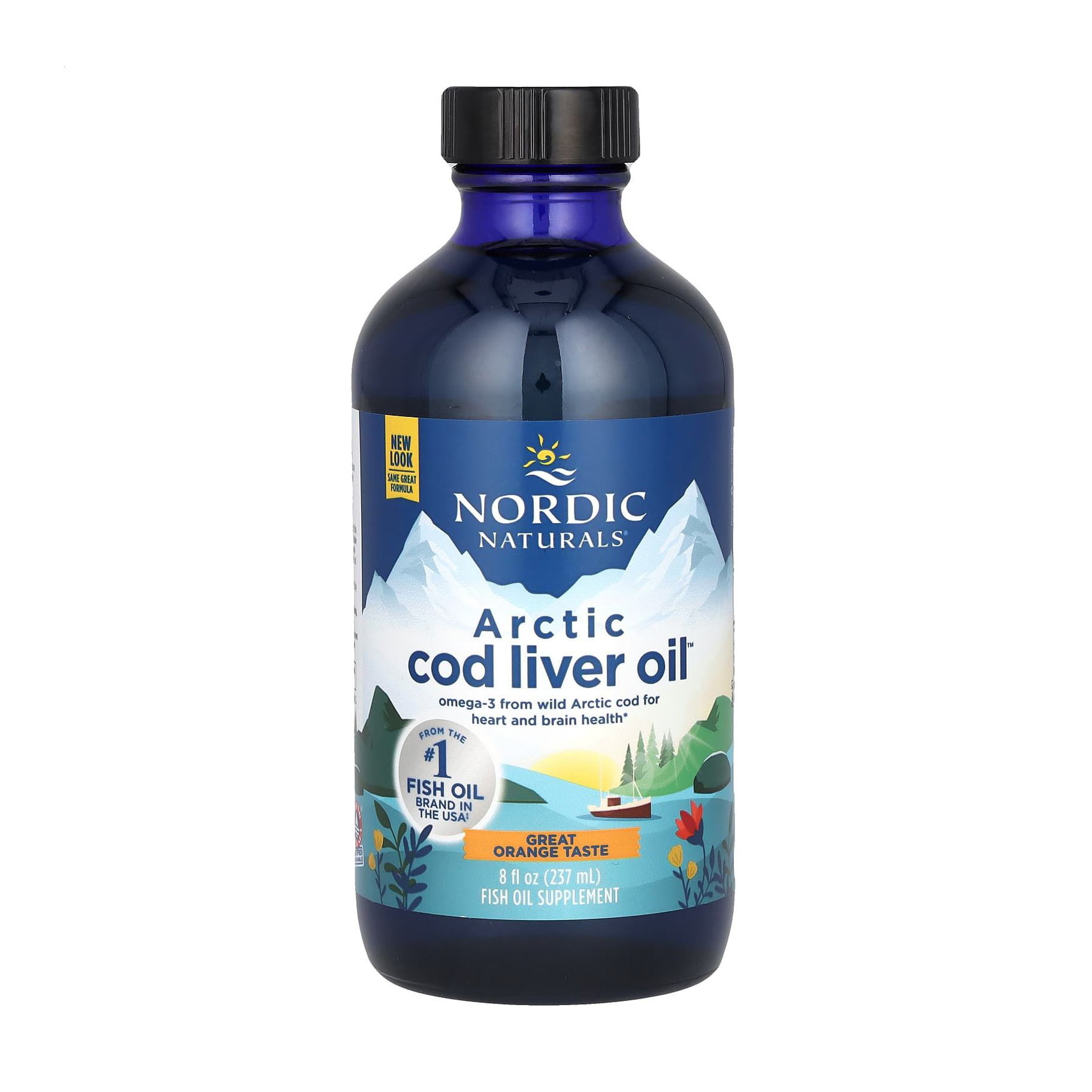Риб'ячий жир з печінки тріски Nordic Naturals Arctic Cod Liver Oil зі смаком апельсину, 1060 мг, в рідині, 237 мл
